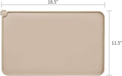 AUDWUD Silicone Waterproof Dog Cat Pet Feeding Mats,Anti Slip Pet Bowl Mats,Pet Feeding Mat - PAWPICO