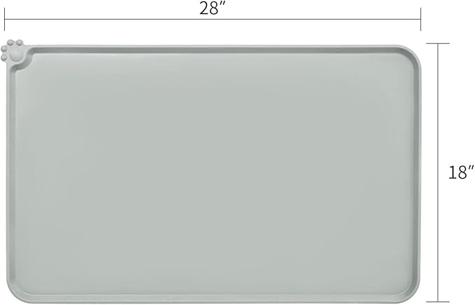 AUDWUD Silicone Waterproof Dog Cat Pet Feeding Mats,Anti-Slip Pet Bowl Mats,Pet Feeding Mat - PAWPICO