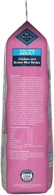 Blue Buffalo Life Protection Formula Adult Small Breed Dry Dog Food, Supports High Energy Needs, Made with Natural Ingredients, Chicken & Brown Rice Recipe, 15-lb Bag - PAWPICO