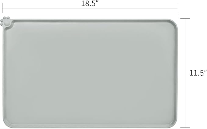 AUDWUD Silicone Waterproof Dog Cat Pet Feeding Mats,Anti Slip Pet Bowl Mats,Pet Feeding Mat - PAWPICO