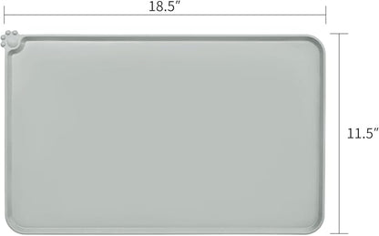 AUDWUD Silicone Waterproof Dog Cat Pet Feeding Mats,Anti Slip Pet Bowl Mats,Pet Feeding Mat - PAWPICO