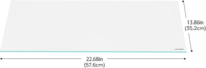 LANDEN 4mm Thick Clear Glass Aquarium Lid,Includes 4 Clips for Secure Placement, 576 x 352mm(22.68x13.86 inches) for 584-588 mm Inner Length Aquariums,Adapted to LANDEN SD604545,RF604540 Landen
