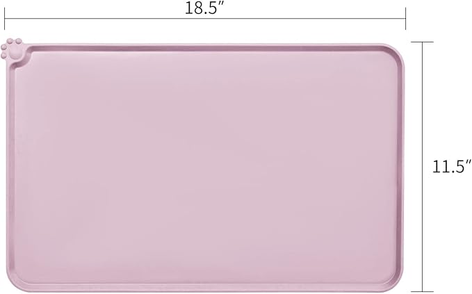 AUDWUD Silicone Waterproof Dog Cat Pet Feeding Mats,Anti Slip Pet Bowl Mats,Pet Feeding Mat - PAWPICO