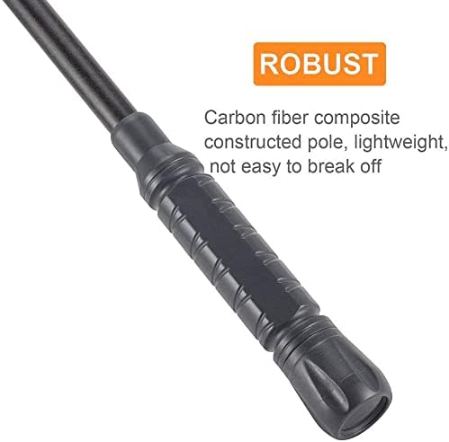 hygger Carbon Fiber 6 in 1 Aquarium Cleaning Tool Kit Al-gae Scraper Scrubber Pad Sponge Telescopic Handle Fish Tank Brush Cleaner Set for Saltwater Freshwater hygger