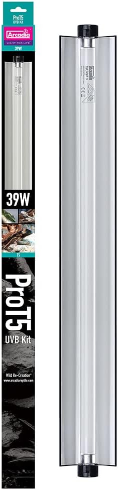 Arcadia 584505 Pro T5 UVB Kit 39W Desert with D3+ 12% Reptile Tube, Approx. 87.4 x 6 x 4.5 cm ArcadiaGardenProducts