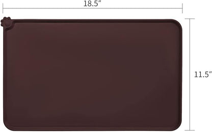 AUDWUD Silicone Waterproof Dog Cat Pet Feeding Mats,Anti Slip Pet Bowl Mats,Pet Feeding Mat - PAWPICO