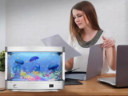 Lightahead Artificial Jellyfish Decorative Sensory Aquarium LED Lamp Virtual Ocean in Motion Night Light Decoration Lightahead%C2%AE