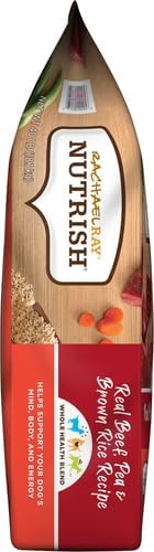Nutrish Rachael Ray Premium Natural Dry Dog Food, Real Beef, Pea, & Brown Rice Recipe, 40 Pounds - PAWPICO