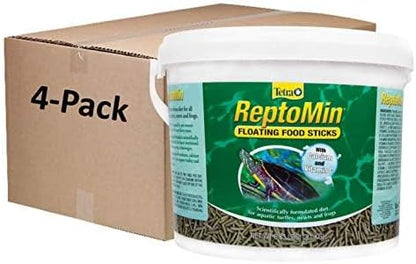 Tetra ReptoMin Floating Food Sticks, Food for Aquatic Turtles, Newts and Frogs, 6.83 lbs (4 pack) Tetra
