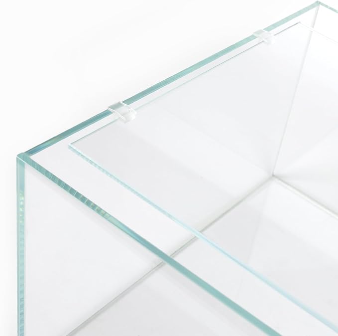 LANDEN 4mm Thick Clear Glass Aquarium Lid,Includes 4 Clips for Secure Placement, 576 x 310mm(22.68x12.2 inches) for 584-588 mm Inner Length Aquariums, Adapted to LANDEN SD604040 Landen