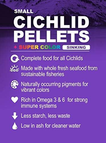Omega One 2 Pack of Super Color Sinking Small Cichlid Pellets, 16.25 Ounces Each, Made in The USA JASSY