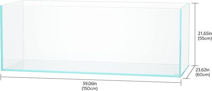 LANDEN 150P 118.4 Gallon Rimless Low Iron Aquarium Tank, W59.1×D23.6×H21.7 in(150x60x55cm); 15 mm Thickness with Nano Foam Leveling Mat Included Landen