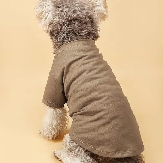 Cute Dog Clothes,Dog T Shirt for Medium Dogs.Dog Clothes for Small Dogs Girl Boy,Puppy.Breathable Soft Dog Costume for Pet Dogs Cats, Pet Pullover Jumper, Cat Clothes (XL-(16~20lb), Chest~20", Khaki) - PAWPICO
