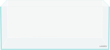 LANEDN 45S 5.4 Gal Shallow Tank, Shallow Fish Tank, Rimless Low Iron Tank W17.7×D11×H7.1 in(45x28x18cm); 5mm Thickness Aquascape Fish Tank, Black Leveling Mat Included Landen