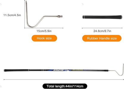 44 inch Snake Hook Catcher Stick Tongs Grabber Handling Tool Kit for Rattlesnakes Python Copperhead Removal Catching Dutypro