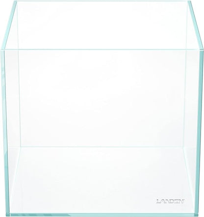 LANDEN 20C Gallon Cube Rimless Low Iron Clear Aquarium Tank, All Glass Aquarium,Small Betta Fish Tank,W7.8×D7.8×H7.8 in(20x20x20cm) 5mm Thickness with Nano Foam Leveling Mat Landen