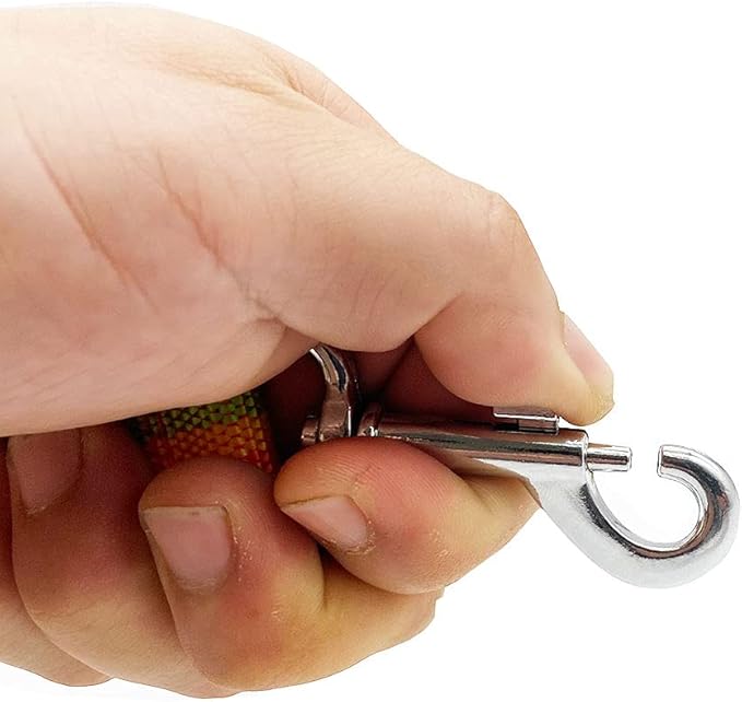 Nylon Dog Training Leash, Traction Rope, 4Ft /5 Foot /6 Feet Long, 5/8 inch 3/4 Inch 1 Inch Wide, for Small and Medium Dogs (1'' x 12 FT, Rainbow) - PAWPICO