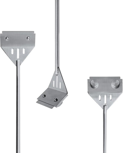 Kirecoo Algae Scraper for Glass Aquariums, 25.6" Fish Tank Cleaner, Stainless Steel Algae Scraper for Fish Tank with 10 Blades, Aquarium Glass Cleaning Tools, Cleaning Accessories Kirecoo