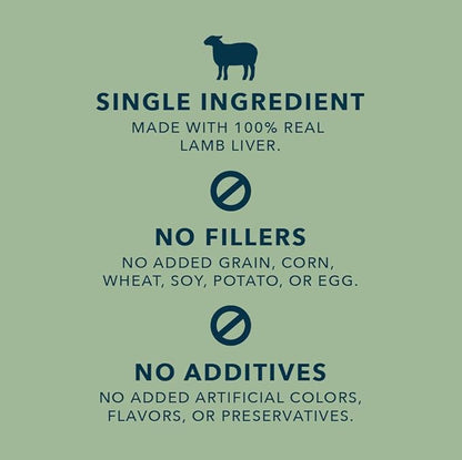 Amazon Brand - Wag Freeze-Dried Raw Single Ingredient Dog Treats Lamb, 3.3oz (Pack of 2) - PAWPICO