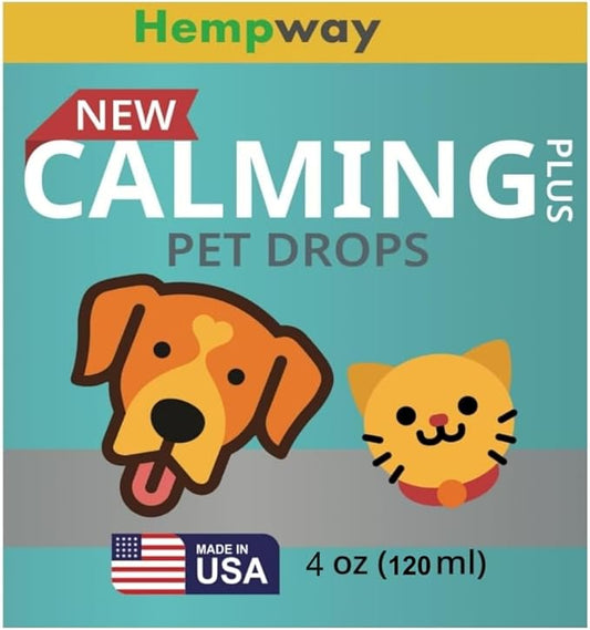 Pet Calming Drops - Anti-Separation Natural Dog Cat Calming Formula for Well-Being and Comfort - 120 Servings - Bacon Flavor 4 oz 120 ml HEALTHWELLNESSGUMMIES%7CPOWERUPNATURALLY