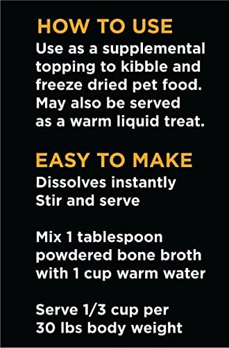 Nature's Diet Pet Bone Broth Protein Powder with Pumpkin, Fish Oil and Turmeric (Beef, 16 oz = 159 Servings) NaturesDiet%C2%AE