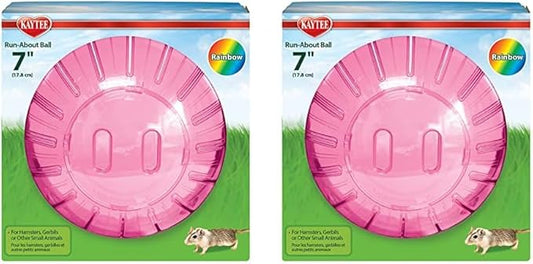 Kaytee 7" Assorted Color Run-About Exercise Ball for Pet Hamsters & Gerbils (Pack of 2) Kaytee