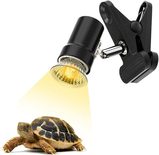 Reptile Heat Lamp Rotatable Turtle Heating Light with 50W UVA UVB Heat Bulb Simulated Sunlight Basking Spot Lamp with Clamp for Reptiles Lizard Amphibian Bearded Dragon Snake DaToo