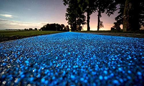 Oubest Fish Tank Rocks Glow Blue/Glow in The Dark Pebbles for Garden/Fish Tank/Aquarium/Plant Pots/Bonsai Walkway/Driveway 100pcs Outbest