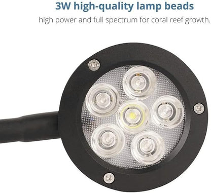 LED Aquarium Light - Coral Reef LED Fish Tank Light Saltwater Marine Nano Aquarium LPS SPS Lighting 18 Watts NILIPAL