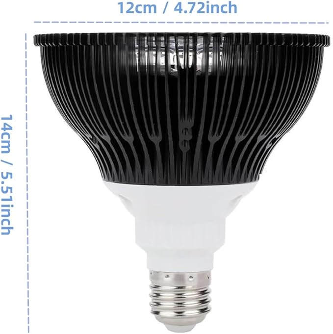 LED Aquarium Lights Bulb 18W Saltwater Fish Tank Light Full Spectrum Aquatic Plants Grow Lamp Refugium Light with UV Blue White Red Green LEDs Reef Lights for Coral Marine Algae Turtle Habitat WelcometoShineCai