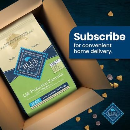 Blue Buffalo Life Protection Formula Adult Small Breed Dry Dog Food, Supports High Energy Needs, Made with Natural Ingredients, Lamb & Brown Rice Recipe, 5-lb. Bag - PAWPICO