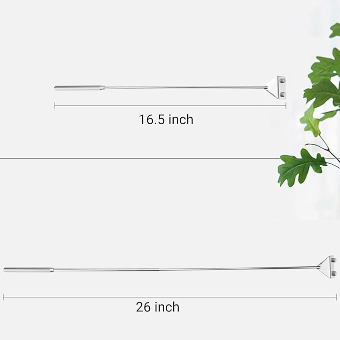 Algae Scraper for Glass Aquarium, Fish Tank Razor Blade Scraper with 10 Replaceable Razor Blades, Essential Aquarium Cleaning Tools. (Silver-25.6 Inch) PAWPICO