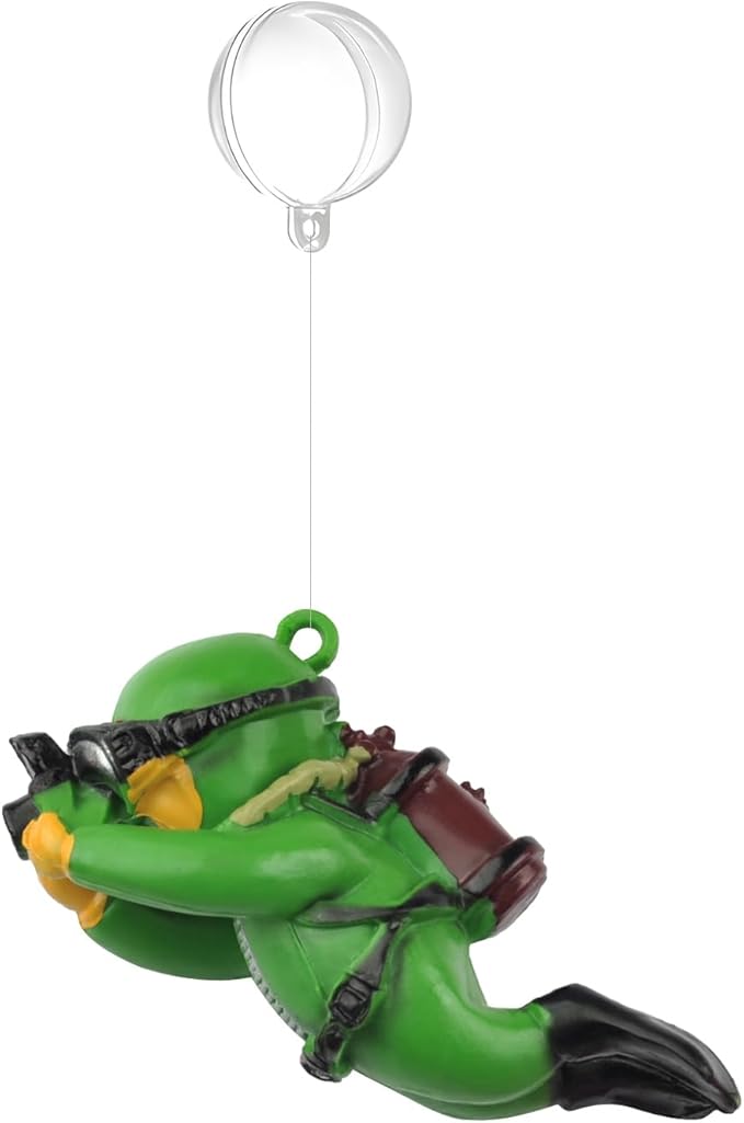 onesimcr Floating Fish Tank Decorations, Aquarium Decorations, Lovely Diver Fish Tank Decorations, Floating Device Fish Tank Accessories，Suitable for All Kinds of Fish Tanks(Dark Green)… onesimcr