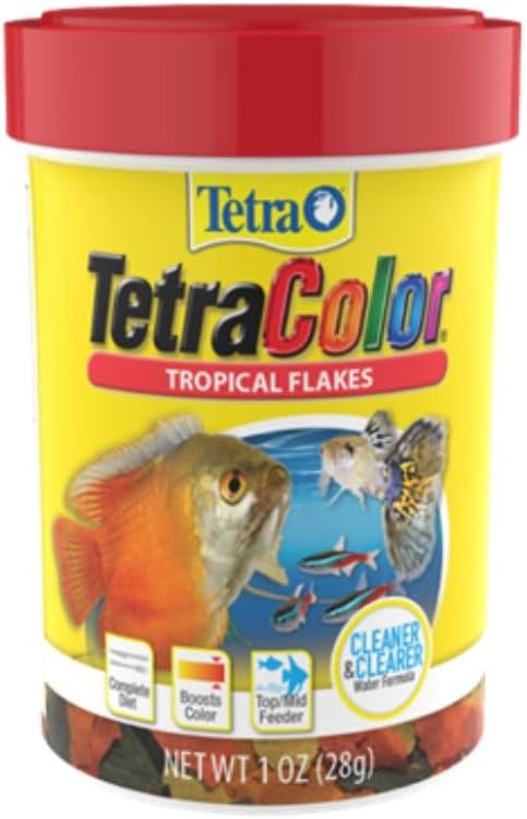 Tetra 77160 TetraColor Tropical Flakes, 1-Ounce, 185 ml Tetra