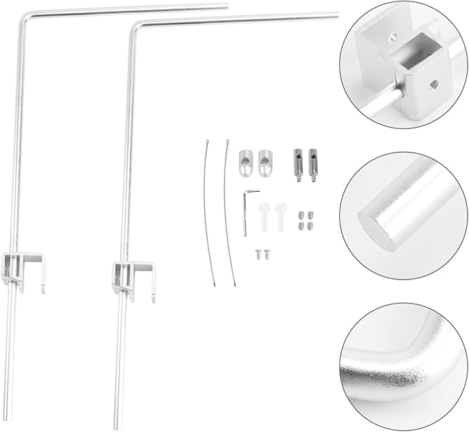 Totority Fish Tank Lighting Holder Bracket Support Aquarium Light Rack LED Light Lamp Aquarium Light Stand Kit Silver Happyforkidstogrowup