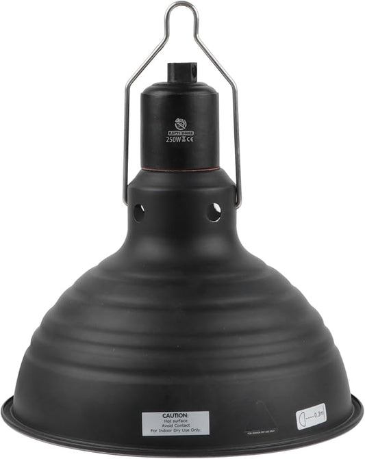 8.5 Inch Reptile Light Fixture Dome Heat Lamp Fixture UVB Heat Basking Lamp Fixture for Amphibian Reptile Terrariums，E26 Base REPTIHOME