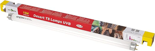REPTI ZOO T8 Reptile Sun UVB Terrarium Desert Reptile 18 inch UVB Bulb Fluorescent Lamp Tube T8 15 Watt Habitat Lighting REPTIZOO