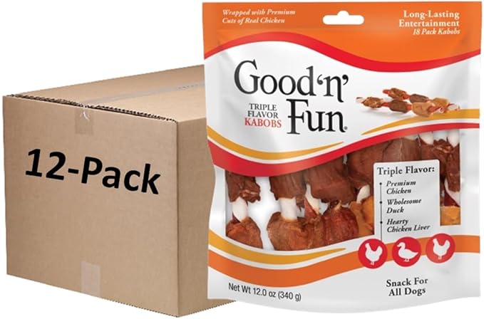 Good'N'Fun Triple Flavored Rawhide Kabobs for Dogs - PAWPICO