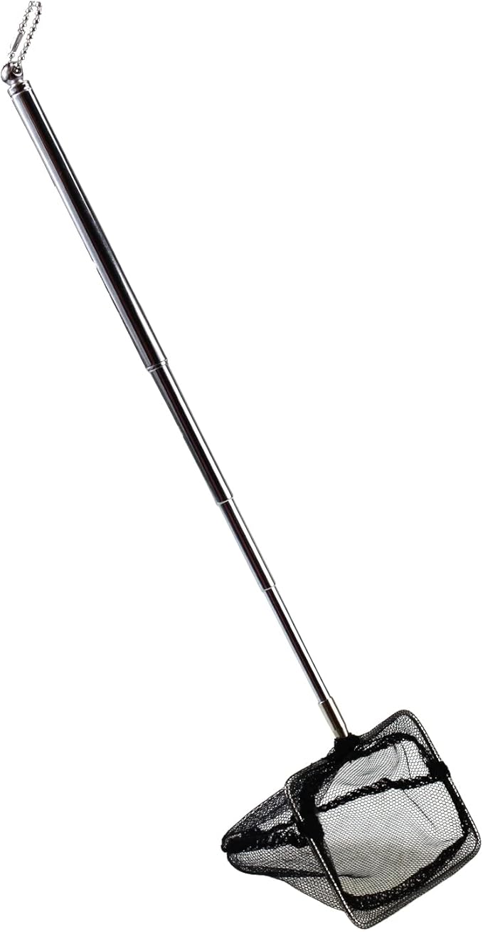 AQUANEAT Fish Net Aquarium,Fish Tank Net,Aquarium Net with Extendable Long Handle (3 Inch) Aquaneat