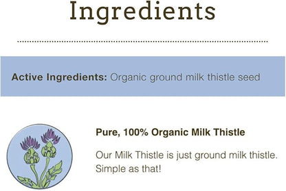 Herbsmith Organic Milk Thistle for Dogs and Cats – Liver Supplement for Dogs & Cats – Made in USA – 150g Powder Herbsmith