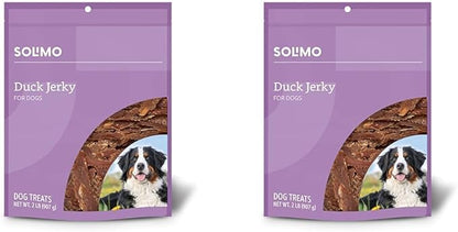 Amazon Brand - Solimo Duck Jerky Dog Treats,2 pounds (Pack of 2) - PAWPICO