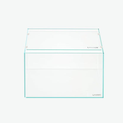 LANDEN 4mm Thick Clear Glass Aquarium Lid, Includes 4 Clips for Secure Placement, 342 x 168mm(13.46x6.61 inches for 350-354mm Inner Length Aquariums, Adapted to LANDEN NA362226 Landen