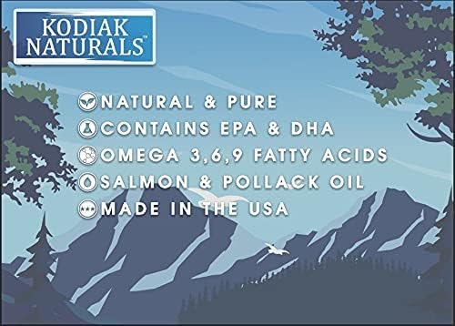 32 oz Wild Alaskan Salmon Oil Formula - Balanced Blend of Pure Fish Oils, with EPA and DHA from Wild-Caught Fish, Support for Skin & Coat, Immune & Heart Health, and Joints KODIAKNATURALSSALMONOIL