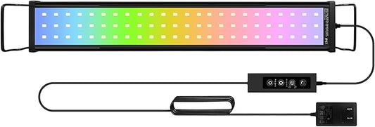 35W LED Aquarium Light for Plants,Full Spectrum Fish Tank Light with Timer,24/7 Lighting Cycle,Daylight Moonlight Mode Aquarium LED Light for 24"-30" Freshwater Planted Tank USDGTKN
