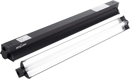 REPTI ZOO T5 HO UVB Lighting Combo Kit, Terrarium Hood Comes with Desert 10.0 UVB T5 Lamp (24W) REPTIZOO