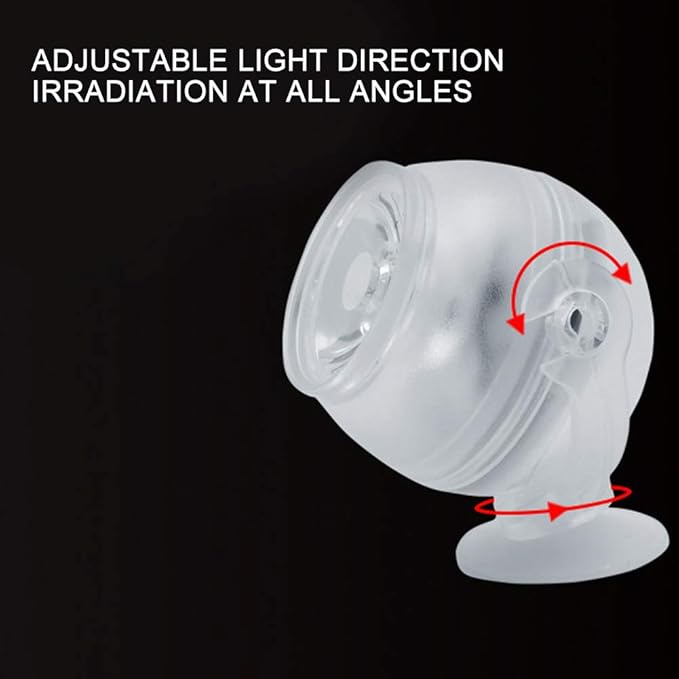 GLOGLOW Aquarium Lights, Plastic LED Fish Colourful Gradient Submersible Night Spot Light LED Aquarium Light Fish Colored Light(US Plug Colourful) Aquarium Lights GLOGLOW