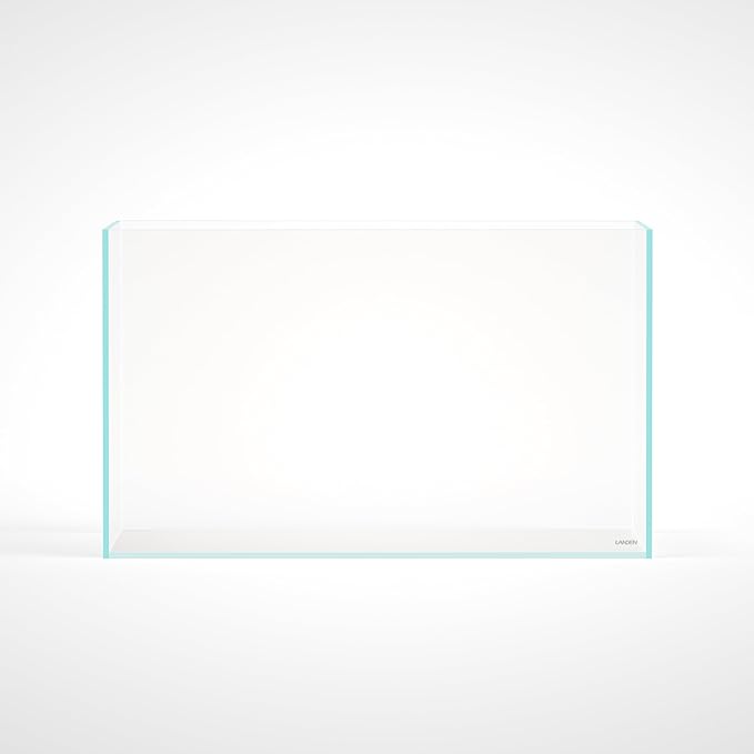 LANDEN 75H 37 Gallon Rimless Low Iron Aquarium Tank, W29.5×D17.7×H17.7 in(75x45x45cm) 8mm Thickness with Black Nano Foam Leveling mat Included Landen