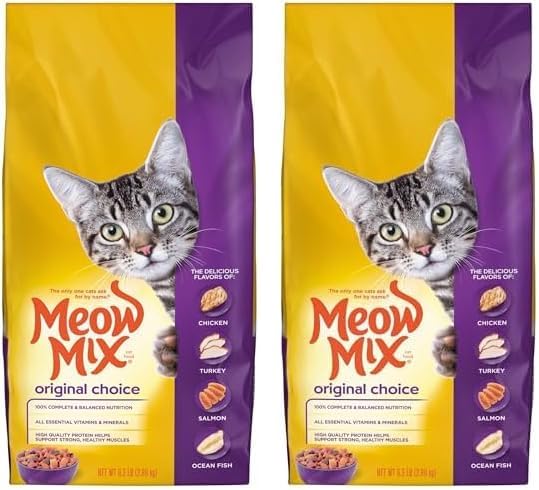 Meow Mix Original Choice Dry Cat Food, 6.3 Pound Bag (Pack of 2) MeowMix