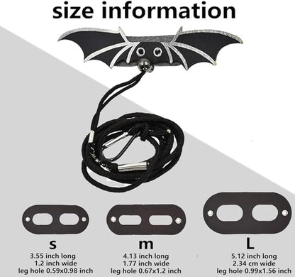 Bearded Dragon Leash - 3 Sizes Pack Reptile Outing Leather Wing Harness for Bearded Dragon Lizard Reptiles (Silvery) HOKABLE