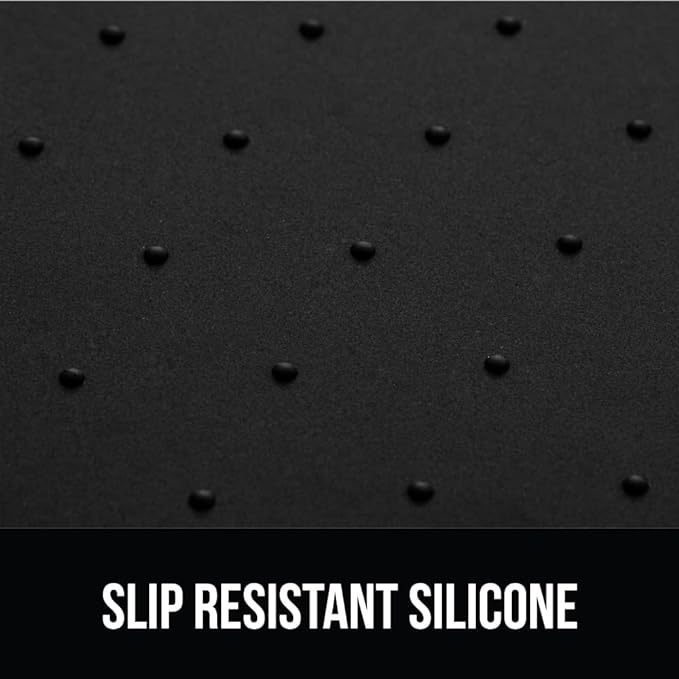 Gorilla Grip 100% Waterproof Raised Edge BPA Free Silicone Pet Feeding Mat, Dog Cat Food Mats Contain Spills Protects Floors, Placemats for Cats and Dogs Water Bowl, Pets Accessories 18.5x11.5 Black - PAWPICO